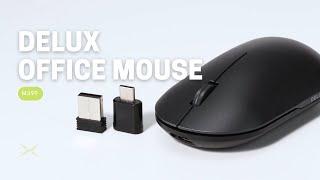 DELUX Wireless Mouse, USB 2.4G Wireless+Bluetooth 4.0, 2 Modes, Silent Design Ergonomic Mouse