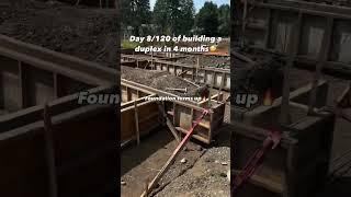 4 month duplex build challenge: Foundation forms are up #explore #duplex #build