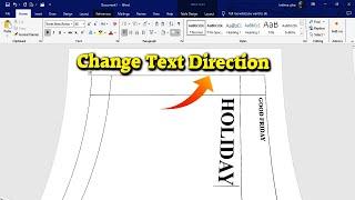 How to Change Text Direction in Table MS Word