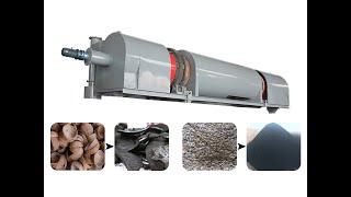 Coconut Charcoal Furnace | Rotary Carbonization Equipment Plant #Ricehuskcharcoal#Affordable