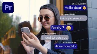 How To Create IPHONE TEXT MESSAGE POP Effect In Premiere Pro