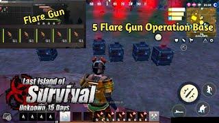 I SHOT 5 FLARE GUNS IN OPERATION BASE |Last Day Rules Of Survival |Last Island Of Survival