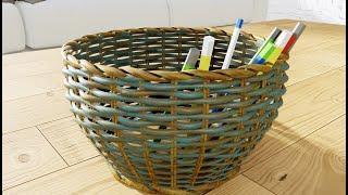 how to model a weaved basket in blender