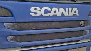 how to open the front bonnet on a scania truck