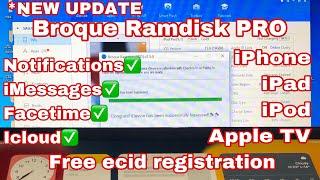 Broque Ramdisk PRO version new update bypass hello screen and passcode | supports ios 12-16.XX