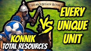 ELITE KONNIK vs EVERY UNIQUE UNIT (Total Resources) | AoE II: DE