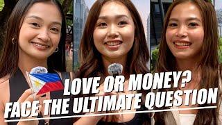 LOVE or MONEY? Filipina Women Face the Ultimate Question! | Street Interview in Cebu, Philippines