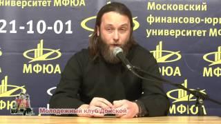 12.11.2015 Иеродиакон Симеон (Мазаев) в Молодежном клубе Донской