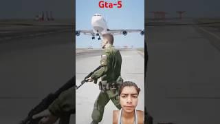Russia Army Walks Runway Accidently Came During Airplane Landing | Grand Theft Auto V#shorts​#plane​