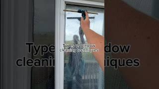 Types of window cleaning techniques! #windowcleaning #pressurewashing #satisfying #cat #howto #clean