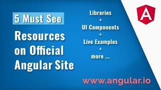 5 Must see things on Official Angular Site | Angular.io