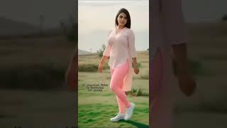 Desi cute girl walking on the village #love #muzic #cute #girl