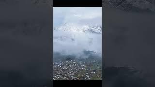 Aerial Views of a Stunning Mountain Village#Stepantsminda#Georgia#Caucasus#MountainsMount#Kazbek