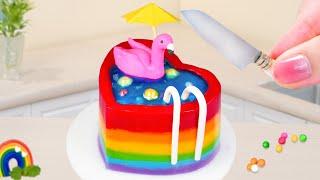 Rainbow Tiny Cake IdeaTop Miniature Rainbow Tiny Cake Recipe DecoratingTiny Cakes