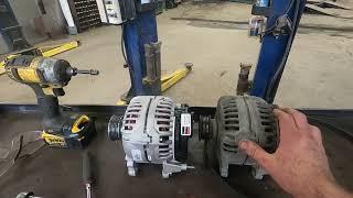 alternator  replacement on a  VW 2.5L golf - Jetta (out in 20 minutes and done in 60)