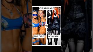 RAVE GIRLS VS GOTH GIRLS | Link in bio for more! #ravegirl #gothgirl #rave #goth #girls