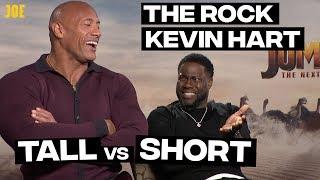 Dwayne Johnson (The Rock) and Kevin Hart: Tall people vs short people