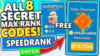 8 SECRET MAX CLASS CODES IN SPEED CHAMPIONS! *FREE PETS* Roblox