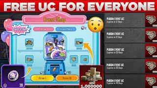  1,00000 Lakh Free Uc For Everyone | 3 New Free Uc Event Get Free Uc | PUBGM