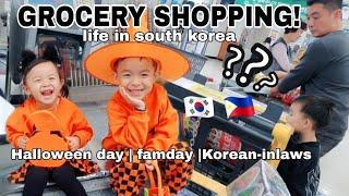 GROCERY SHOPPING | halloween day | korean filipina family