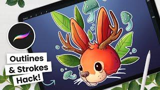 How To Add OUTLINES & STROKES In Procreate