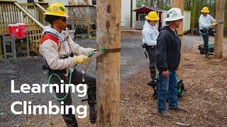 How a Lineman Climbs a Pole