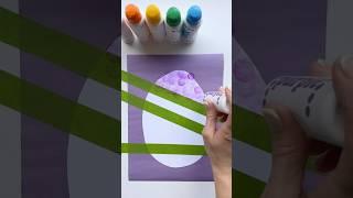 Spring craft idea! DIY Easter eggs with construction paper, painters tape and marker dots! 