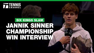 Jannik Sinner Crowned Winner of Six Kings Slam | Post Match Interview