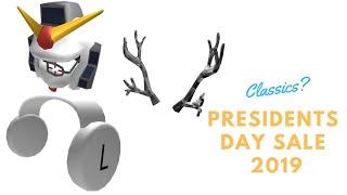 What classics will come out during the Roblox President's Day 2019 sale?