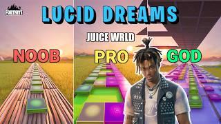 Juice WRLD - Lucid Dreams - Noob vs Pro vs God (Fortnite Music Blocks)