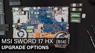 MSI Sword 17 HX B14UCXKG - DISASSEMBLY AND UPGRADE OPTIONS