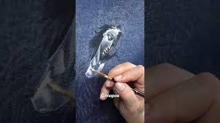 Что нужно для росписи джинсовки? Всего два цвета!  #таиркраски #art #своимируками #росписьакрилом