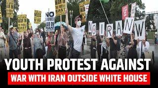 LIVE: Youth protest against war with Iran outside White House | President Trump | Washington D.C.