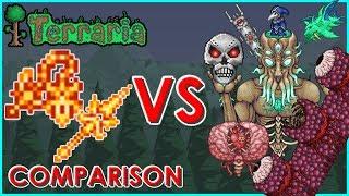 Terraria - Solar Eruption and Daybreak vs Bosses | Comparison