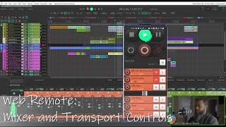 Web Remote: Mixer and Transport Controls