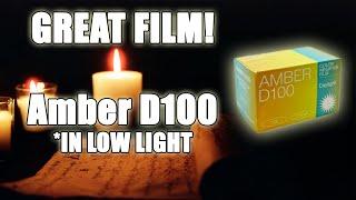 Amber 100 Daylight film Indoors with Candlelight