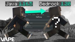 HOW TO PLAY ON BEDROCK SERVERS WITH JAVA MINECRAFT..? ft. VAPE V4 (VIAPROXY TUTORIAL)