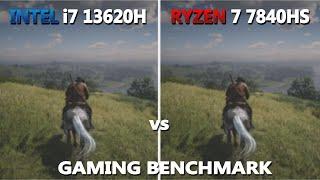 INTEL i7 13620H vs RYZEN 7 7840HS GAMING BENCHMARK TEST in 2024 | Lenovo LOQ RTX 4050 Gaming Test |