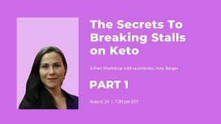 BREAK YOUR FAT LOSS STALL WORKSHOP (Part 1) TUES Aug 24 - 7:30pm ET