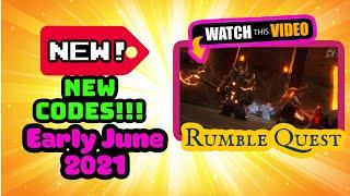 Rumble Quest Codes in ROBLOX, new June 2021 Free Codes!