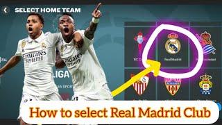 How to select Real Madrid Club in Fc Mobile 2024 game or change your club in fc Mobile  Game