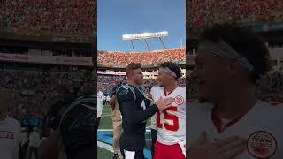 Mahomes pays respect to the Panthers postgame 