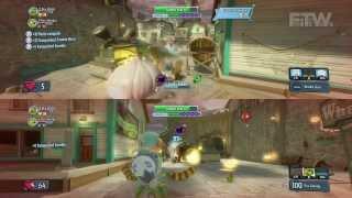 Plants vs. Zombies Garden Warfare - Split Screen Gameplay and Boss Mode on Xbox One