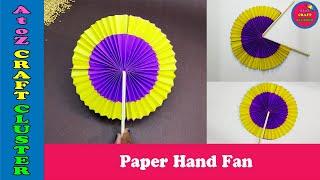 How to make a Paper/Popsicle Stick Hand Fan | Summer Special Craft | DIY Crafts