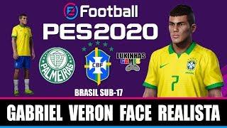 PES 20 - GABRIEL VERON - PALMEIRAS / FACE REALISTA / HOW TO MAKE / LOOK ALIKE / TUTORIAL