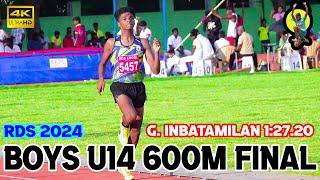 Inbatamilan wins 600m Boys U14 || Republic Day Sports Meet 2024