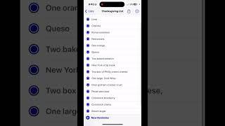 Easy Thanksgiving List Using Apple Reminders