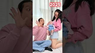 2024 VS 2025 Twinkle Family ‍️‍ #funny #shorts #newborn