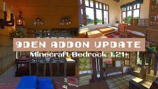 Minecraft PE/Bedrock 9DEN UPDATE 1.21+ | Aesthetic Cottagecore Addon for Decoration 14.000+ items 🪵