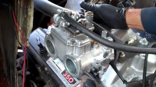 Side Draft Carburetor on a 350 Chevy Eng